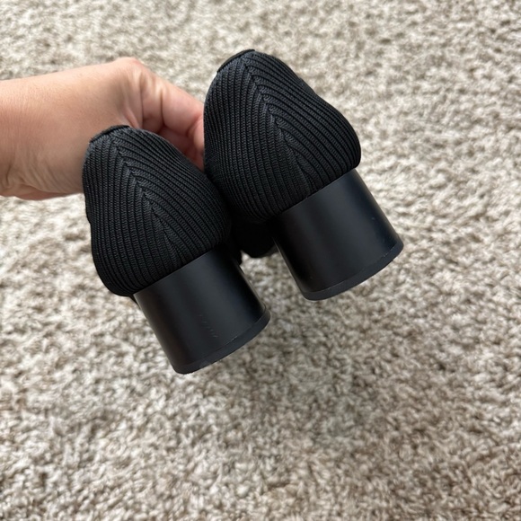 Vivaia Melody 2.0 Square Toe Chunky Heels Deep Ebony Women’s 38.5 Knit Ribbed - Picture 5 of 10